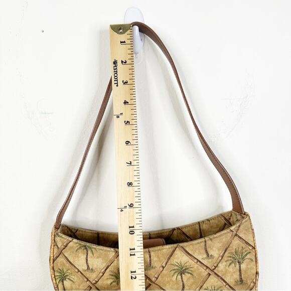 Fossil Canvas and Wicker Palm Tree Print Shoulder Bag Purse ZB 3863 - Picture 12 of 14